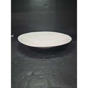 Pier 1 Tropical Wave White 11 1/4" Footed Deep‎ Dinner Plates Serving Platter